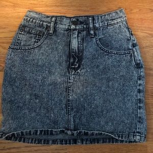 Size 24 neon blonde jean skirt
